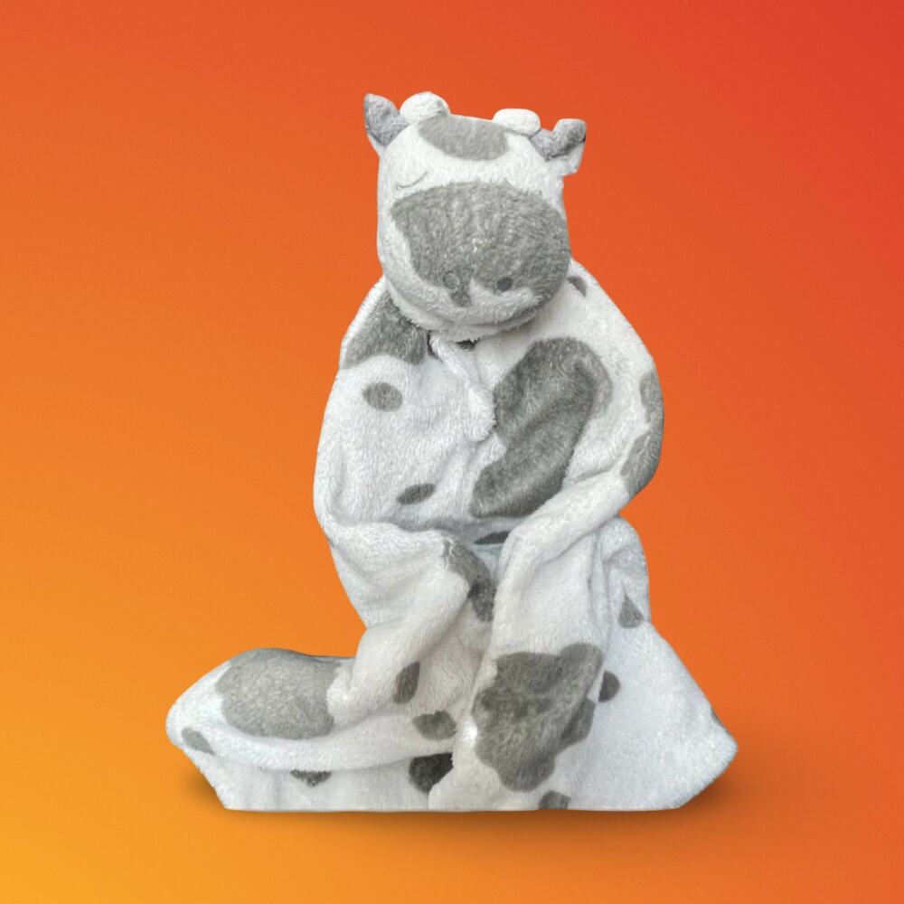 Angel Dear Gray Spotted Cow Baby Security Blanket Lovey Replacement Backup